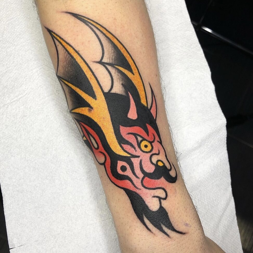 Tatuaje diablo tradicional