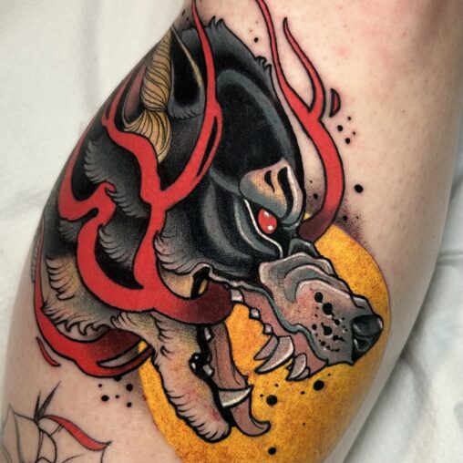 Neotradi Wolf Tattoo InkFamia